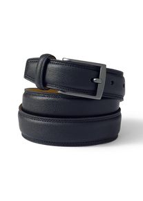 LANDS' END Klassischer G&uuml;rtel aus Handschuh-Leder f&uuml;r Herren, Herren, size: regular, Schwarz, Leder/Messing, by Lands' End