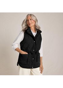 LANDS' END Wendbare, gesteppte Sherpa-Fleeceweste f&uuml;r Damen, Damen, size: regular, Schwarz, Polyester/Nylon, by Lands' End