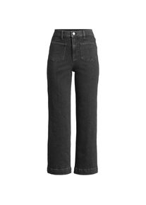 LANDS' END Soft Denim 7/8-Hose mit weitem Bein f&uuml;r Damen, Damen, size: regular, Schwarz, Baumwolle/Elasthan, by Lands' End