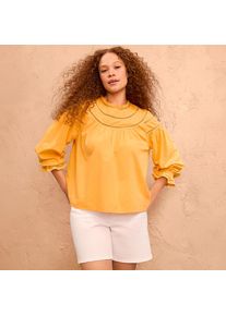 LANDS' END Voile-Bluse aus Baumwollmix f&uuml;r Damen, Damen, size: regular, Orange, Baumwoll-Mischung/Viskose-Mischung/Baumwolle Modal, by Lands' End