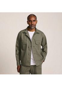 LANDS' END Jacquard-Hemdjacke f&uuml;r Herren, Herren, size: regular, Gr&uuml;n, Baumwoll-Mischung, by Lands' End