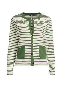 LANDS' END Feinstrick-Cardigan f&uuml;r Damen, Damen, size: regular, Gr&uuml;n, Polyester/Viskose/Polyester-Mischung, by Lands' End