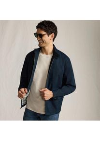 LANDS' END Harrington-Jacke, Herren, size: regular, Blau, Elasthan/Baumwoll-Mischung/Polyester-Mischung, by Lands' End