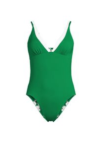 LANDS' END Wendbarer Badeanzug mit Spaghettitr&auml;gern und extra hohem Beinausschnitt f&uuml;r Damen, Damen, size: regular, Gr&uuml;n, Polyester-Mischung, by Lands' End