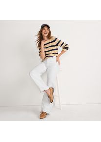 LANDS' END Jeans High Waist mit weitem Bein Farbig, Damen, size: regular, Schwarz, Baumwoll-Mischung/Polyester-Mischung, by Lands' End
