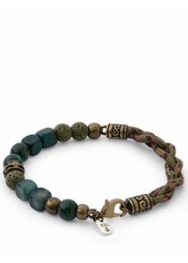 Mey & Edlich Mey & Edlich Herren Urgestein-Armband Gr&uuml;n Kordel: Nylon