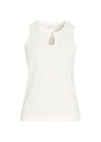 LANDS' END Supima-Top mit Keyhole-Ausschnitt f&uuml;r Damen, Damen, size: regular, Elfenbein, Baumwolle, by Lands' End