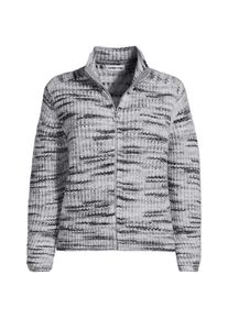 LANDS' END Strick-Cardigan mit Rei&szlig;verschluss f&uuml;r Damen in Petite-Gr&ouml;&szlig;e, Damen, size: petite, Grau, by Lands' End