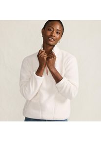 LANDS' END Teddy-Pullover mit Rei&szlig;verschluss f&uuml;r Damen in Petite-Gr&ouml;&szlig;e, Damen, size: petite, Elfenbein, Polyester, by Lands' End