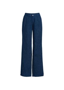 LANDS' END Leinenhose High Waist mit weitem Bein f&uuml;r Damen in Plus-Gr&ouml;&szlig;e, Damen, size: plus, Blau, Leinen, by Lands' End