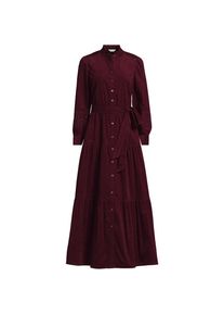 LANDS' END Feincord-Maxikleid mit Stufenrock in Petite-Gr&ouml;&szlig;e, Damen, size: petite, Gr&uuml;n, Baumwolle, by Lands' End