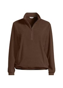 LANDS' END Anyweather Fleece-Pullover mit Rei&szlig;verschluss f&uuml;r Damen, Damen, size: regular, Braun, Polyester, by Lands' End