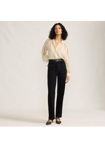 LANDS' END Rail Straight Feincordhose High Waist f&uuml;r Damen, Damen, size: regular, Braun, Elasthan/Baumwoll-Mischung, by Lands' End