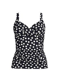 LANDS' END Tankinitop CHLORRESISTENT mit V-Ausschnitt f&uuml;r Damen in E-Cup, Damen, size: regular, Schwarz, Nylon-Mischung, by Lands' End