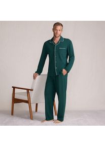 LANDS' END Jersey-Pyjamaset f&uuml;r Herren, Herren, size: regular, Gr&uuml;n, Elasthan/Baumwoll-Mischung, by Lands' End
