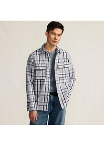 LANDS' END Karierte Hemdjacke f&uuml;r Herren, Herren, size: regular, Blau, by Lands' End