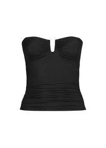 LANDS' END Bandeau-Tankini-Top Slender f&uuml;r Damen in Lang-Gr&ouml;&szlig;e, Damen, size: regular, Schwarz, Elasthan/Nylon-Mischung, by Lands' End