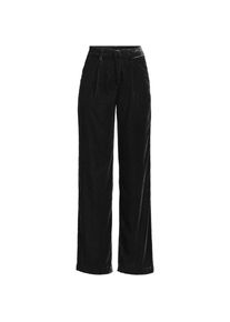 LANDS' END Samthose mit weitem Bein f&uuml;r Damen, Damen, size: regular, Schwarz, Polyester, by Lands' End