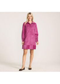 LANDS' END Breitcord-Hemdkleid f&uuml;r Damen, Damen, size: regular, Pink, Baumwolle, by Lands' End
