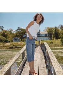 LANDS' END Soft Denim Relaxte Capri-Jeans, Damen, size: regular, Blau, Elasthan/Baumwoll-Mischung, by Lands' End