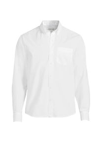 LANDS' END Gemustertes Popeline-Hemd mit langen &Auml;rmeln f&uuml;r Herren, Herren, size: regular, Wei&szlig;, Baumwolle, by Lands' End