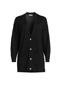 LANDS' END Merino-Cardigan mit Strasskn&ouml;pfen f&uuml;r Damen in Petite-Gr&ouml;&szlig;e, Damen, size: petite, Schwarz, Wolle, by Lands' End