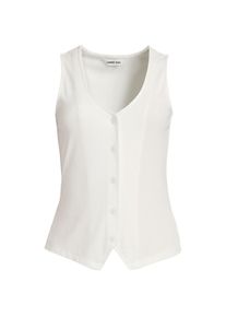 LANDS' END &Auml;rmellose Feinstrick-Weste f&uuml;r Damen in Plus-Gr&ouml;&szlig;e, Damen, size: plus, Elfenbein, Elasthan/Viskose/Polyester-Mischung, by Lands' End
