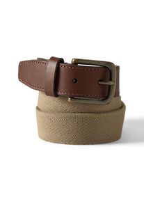 LANDS' END Stretch-G&uuml;rtel f&uuml;r Herren, Herren, size: regular, Beige, Gummi/Polyester-Mischung, by Lands' End