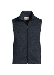 LANDS' END Unisex Strickfleece-Weste mit Rei&szlig;verschluss, Herren, size: regular, Schwarz, Polyester, by Lands' End