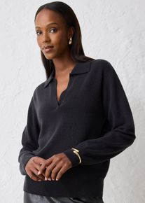 bonprix Pullover aus weichem Kaschmir-Mix mit Good Cashmere Standard&reg;, schwarz, Gr.44/46 (L), eleganter Pullover aus weichem Kaschmir-Mix mit Good Cashmere Standard&reg;, aus Kaschmir