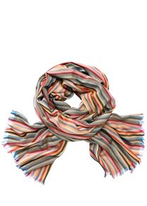 Mey & Edlich Mey & Edlich Herren Farbrinnen-Sommerschal Rot Ma&szlig;e: 200 x 50 cm