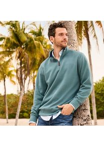 LANDS' END Rei&szlig;verschluss-Pullover aus Bedford-Ripp f&uuml;r Herren in Tallgr&ouml;&szlig;e, Herren, size: tall, Gr&uuml;n, Baumwolle, by Lands' End