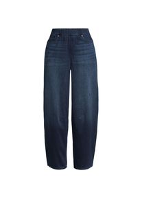 LANDS' END Knit Denim STARFISH Barrel-Jeans, Damen, size: regular, Blau, Baumwoll-Mischung/Polyester-Mischung, by Lands' End