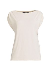 LANDS' END Shirt aus Leinenmix mit U-Boot-Ausschnitt f&uuml;r Damen, Damen, size: regular, Beige, Leinen/Viskose, by Lands' End