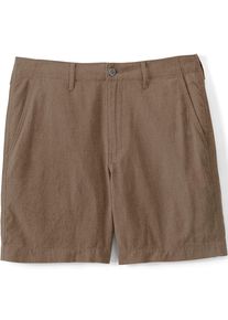 LANDS' END Soft Ease Classic Fit Leinenmix-Shorts f&uuml;r Herren, 18 cm, Herren, size: regular, Braun, Leinen/Baumwoll-Mischung, by Lands' End