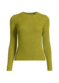 LANDS' END Rippstrick-Pullover aus Baumwollmix f&uuml;r Damen, Damen, size: regular, Gr&uuml;n, Polyacryl/Viskose/Baumwoll-Mischung, by Lands' End