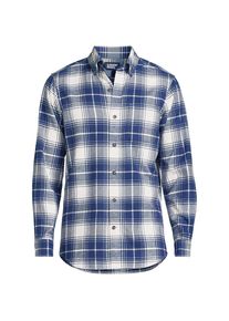LANDS' END Flanellhemd f&uuml;r Herren, Classic Fit, Herren, size: regular, Elfenbein, Baumwolle, by Lands' End