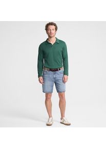 LANDS' END Soft Comfort Jeans-Shorts im Leinenmix, Herren, size: regular, Blau, Baumwolle/Leinen/Baumwoll-Mischung, by Lands' End