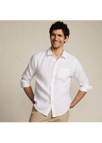 LANDS' END Premium Reinleinen-Hemd f&uuml;r Herren, Lang-Gr&ouml;&szlig;e, Herren, size: tall, Wei&szlig;, Leinen, by Lands' End