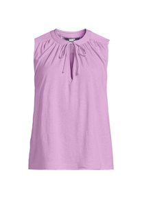 LANDS' END Top aus Leinenmix mit Bindekragen f&uuml;r Damen, Damen, size: regular, Lila, Leinen, by Lands' End