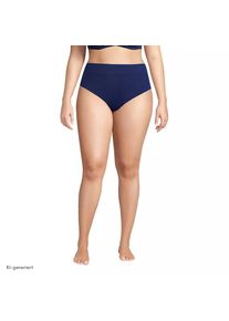 LANDS' END Bikinihose mit hohem Beinausschnitt f&uuml;r Damen in Plus-Gr&ouml;&szlig;e, Damen, size: plus, Blau, Elasthan/Nylon-Mischung, by Lands' End