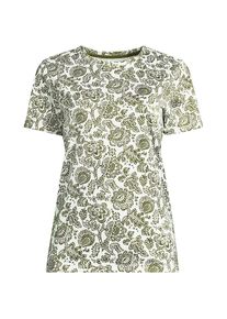 LANDS' END Supima Kurzarm-Shirt mit rundem Ausschnitt f&uuml;r Damen, Damen, size: regular, Gr&uuml;n, Baumwolle, by Lands' End
