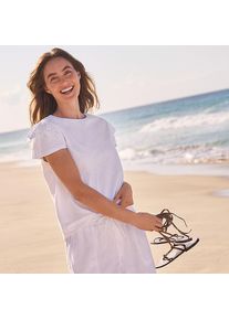 LANDS' END Baumwoll-Shirt mit verzierten &Auml;rmeln f&uuml;r Damen, Damen, size: regular, Wei&szlig;, Baumwolle, by Lands' End