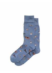 Corgi Herren Hund & Grund-Socke Blau 75 % Baumwolle, 25 % Polyamid