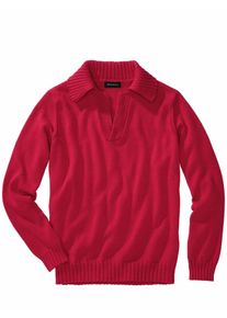 Mey & Edlich Mey & Edlich Herren Shirtkragen-Pulli Rot 85 % Baumwolle (bio), 15 % Wolle