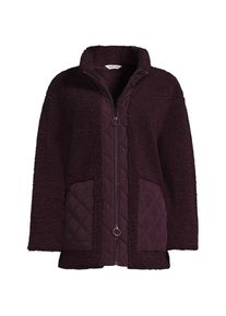 LANDS' END Teddyfleece-Jacke mit Stepptaschen, Damen, size: regular, Rot, Polyester, by Lands' End