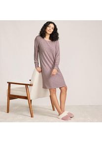LANDS' END Silky Knit Nachthemd Gestreift f&uuml;r Damen, Damen, size: regular, Pink, Polyester/Viskose/Polyester-Mischung, by Lands' End