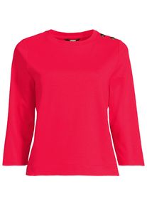 LANDS' END Shirt mit Schulterkn&ouml;pfen f&uuml;r Damen, Damen, size: regular, Pink, Baumwolle, by Lands' End