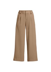 LANDS' END Leichte flie&szlig;ende 7/8-Bundfaltenhose f&uuml;r Damen, Damen, size: regular, Beige, by Lands' End