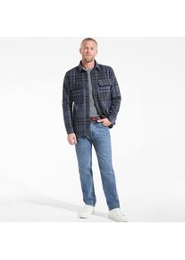 LANDS' END Softe Twill-Hemdjacke f&uuml;r Herren, Herren, size: regular, Blau, Baumwolle/Polyester/Polyacryl, by Lands' End